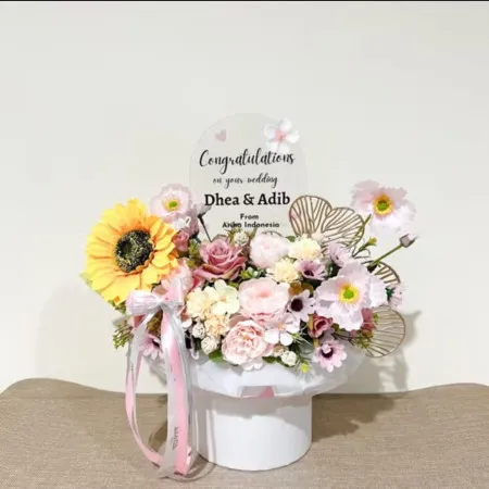Bloom Box Akrilik Ucapan Wedding Mampang Prapatan